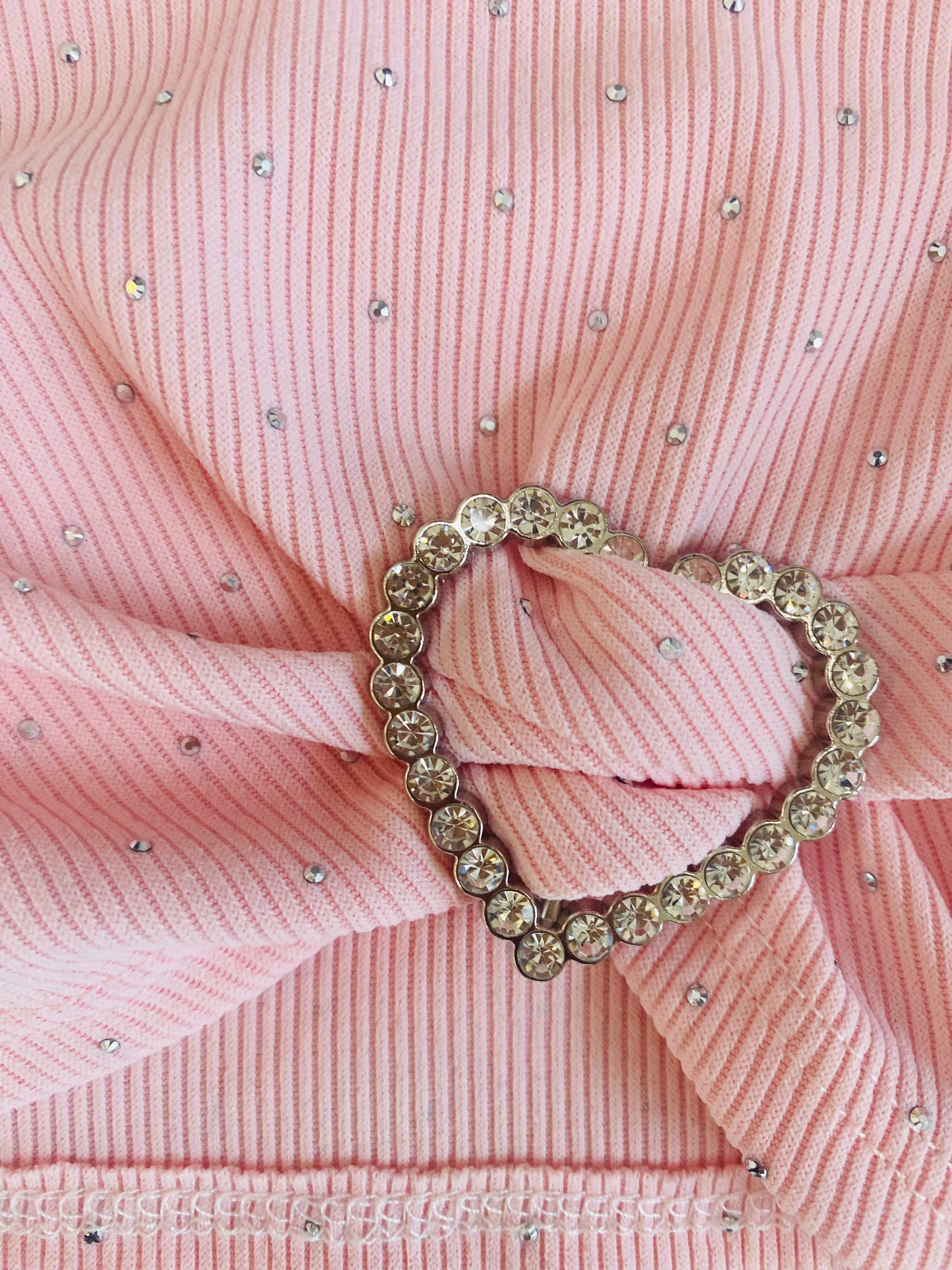 Maglietta Neonata Bianca o Rosa con Strass e Cuore Decorativo- 12-36 Mesi - SMILE BABY BOTIQUE