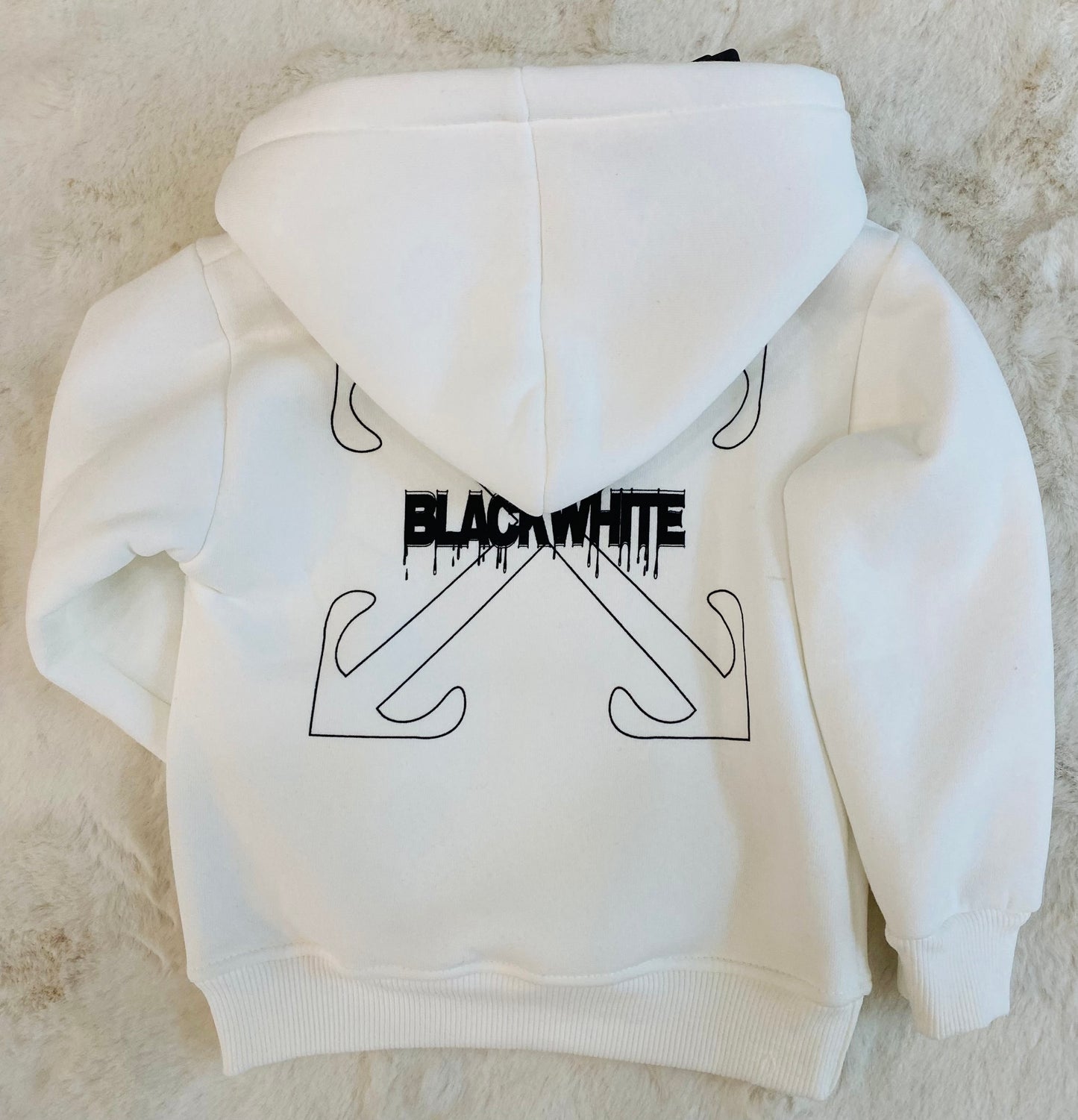 Maxi Felpone blackwhite - SMILE BABY BOTIQUE