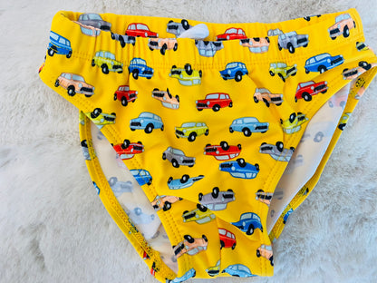 Sip mare bambino giallo con stampa macchinine colorate