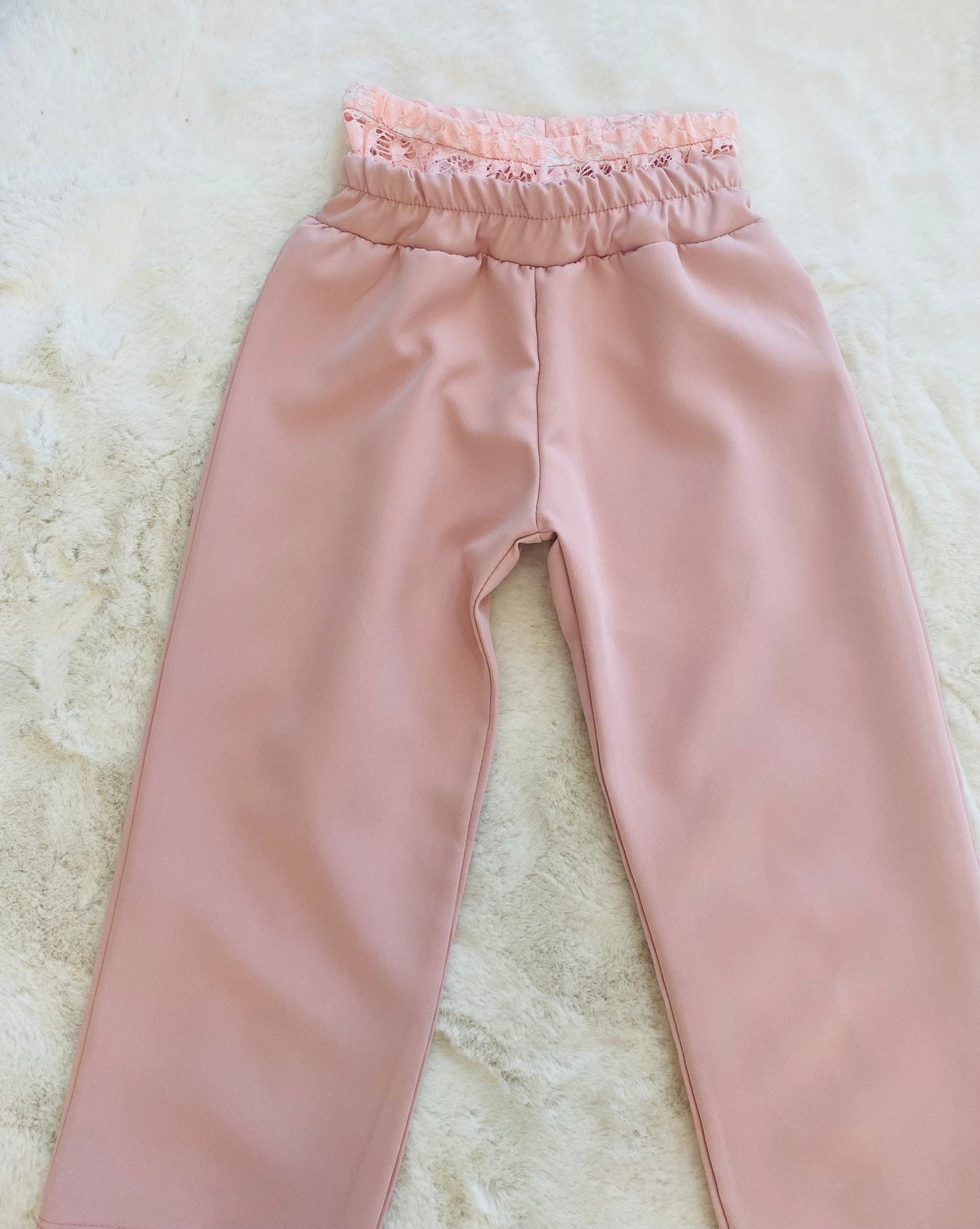 Completo Elegante Bimba con Giacca e Pantalone con Dettagli in Merletto - SMILE BABY BOTIQUE