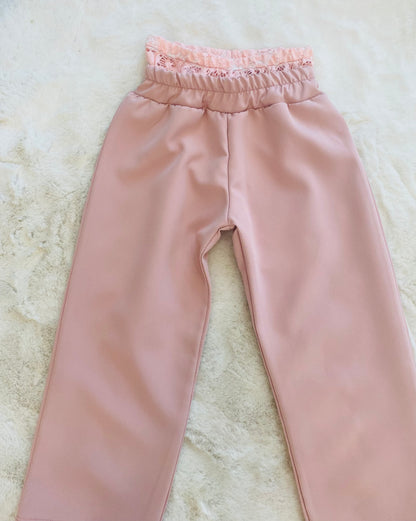 Completo Elegante Bimba con Giacca e Pantalone con Dettagli in Merletto - SMILE BABY BOTIQUE