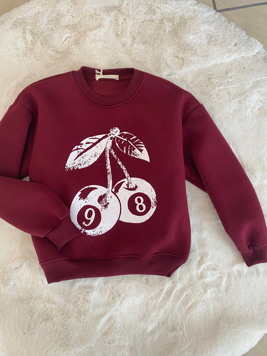 Maxi Felpone cherry - SMILE BABY BOTIQUE