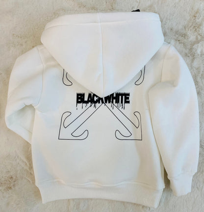 Maxi Felpone blackwhite - SMILE BABY BOTIQUE